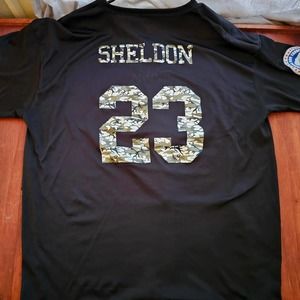 Majestic MLB MILB AAA Authentic St. Paul Saints Camo Ole Sheldon Home Jersey